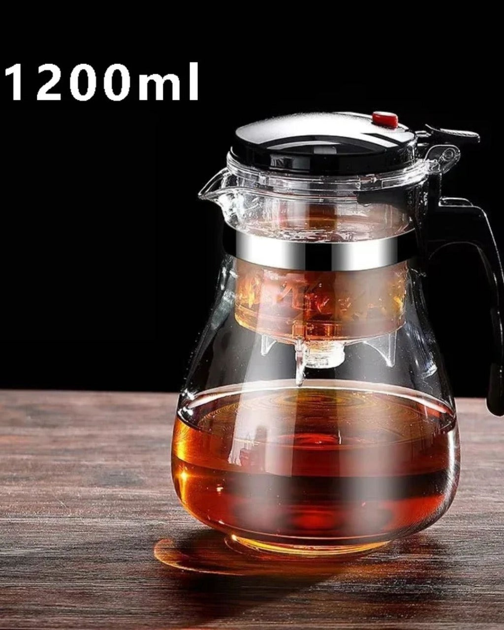 Chaleira em Vidro Resistente ao Calor com Infusor para Chá