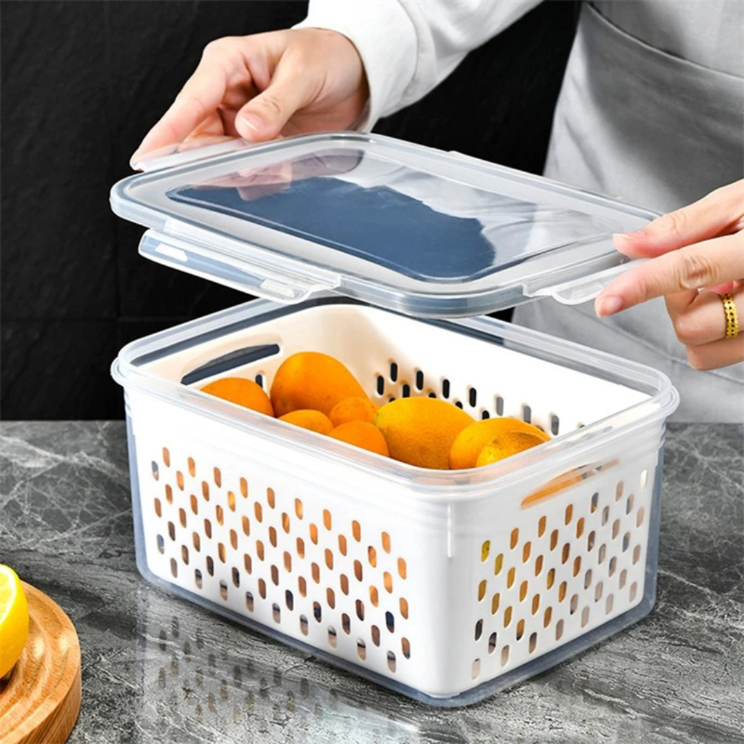 Potes Organizadores para Geladeira com Drenagem