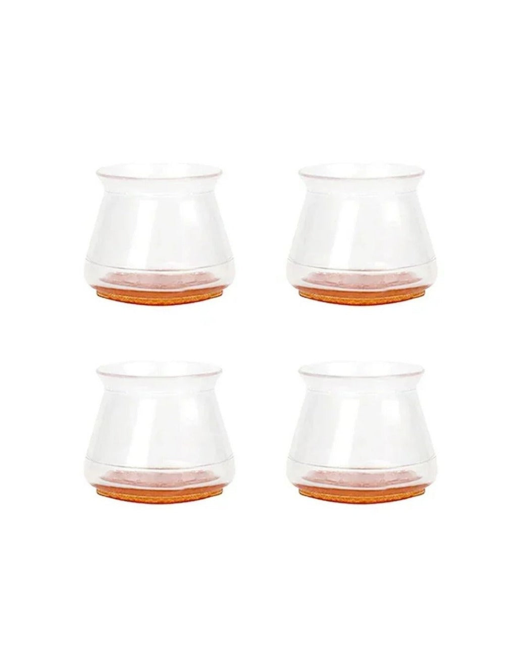 Protetores de Silicone para Pés de Cadeira com Feltro 360º  Kit 4 ou 24 Peças