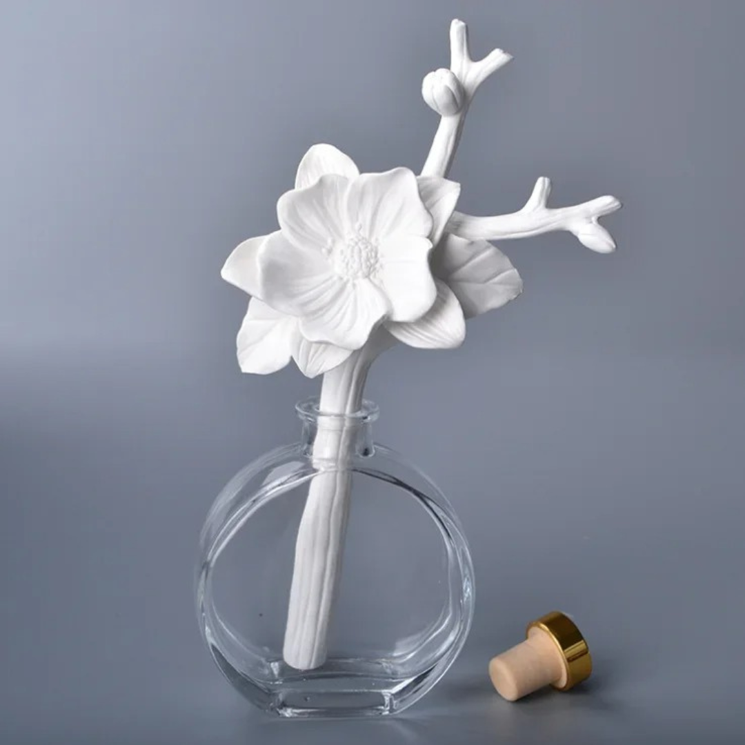 Vareta para Difusor em Cerâmica com Formato de Flor
