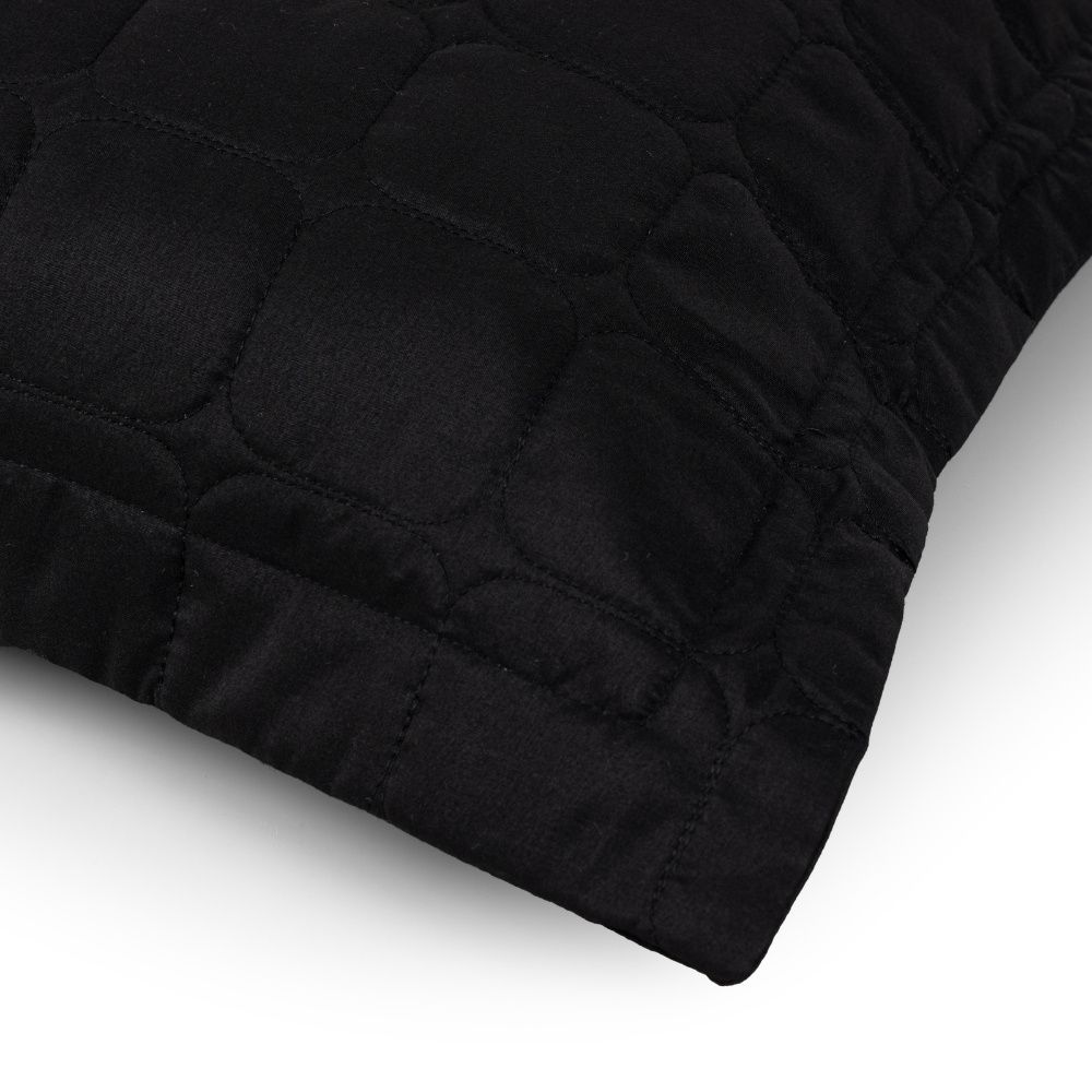 Kit Colcha Cobre Leito Matelassê 200 Fios Dupla Face Berlim Preto